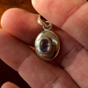 XMAS SALE - Petite Moonstone Pendant Sterling Silver 92.5
